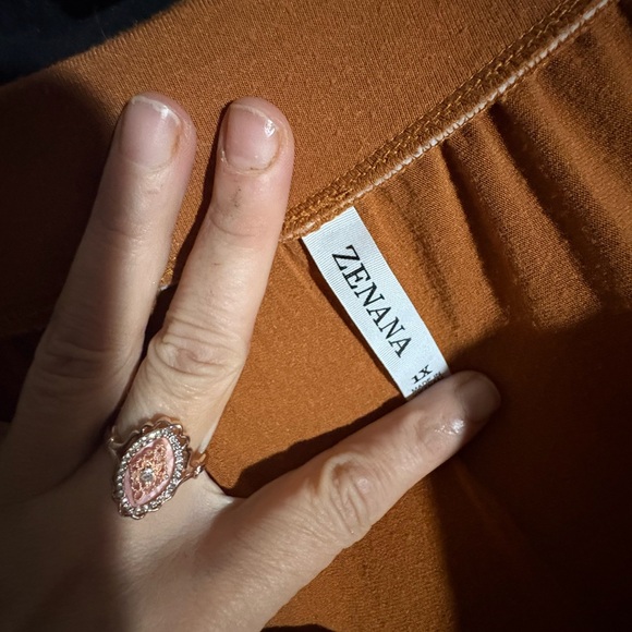 Rust Tiered Maxi Skirt plus size 1 - Picture 4 of 5